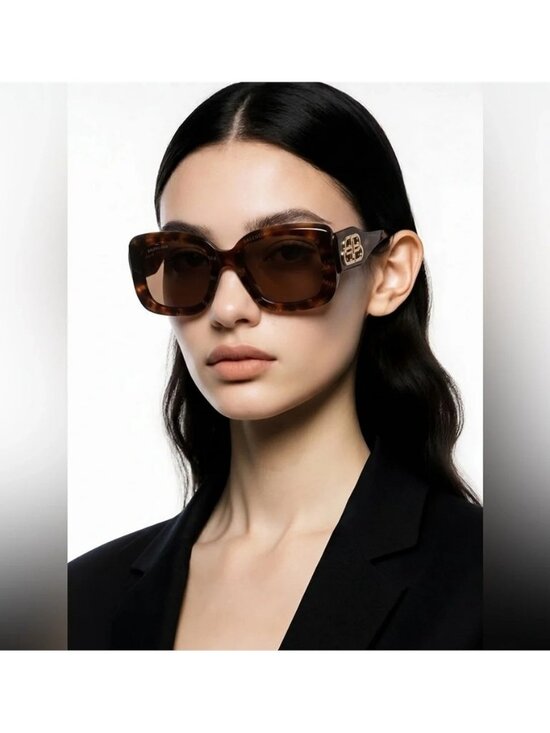 TNEW AUTHENTIC Balenciaga Tortoise Shell Sunglasses BB0069s 002 main image 10